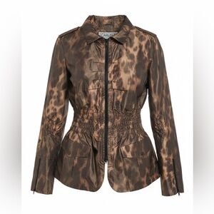 Vintage Carlisle Cheetah Print Silk Jacket